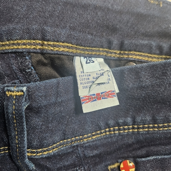 HUDSON Women's Mid-Rise Beth Baby Bootcut Jean button flap skinny 90s Y2K Sz 26 - Picture 7 of 7